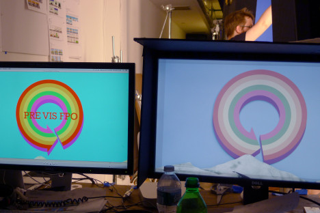 "We matched the AE camera and 2.5D layers exactly so that our Photoshop files that went to print showed up in the After Effects' "camera" as they would on the Canon C300"