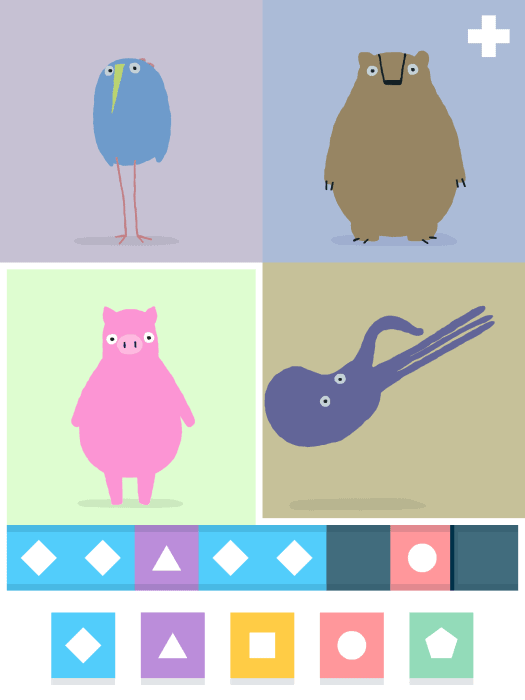 The 4-up view lets you control four characters at once.
