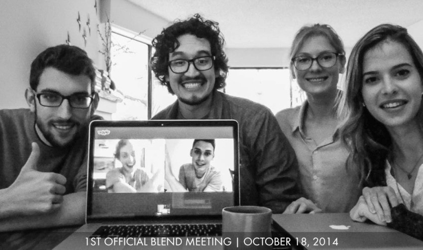 The Blend team's first meeting