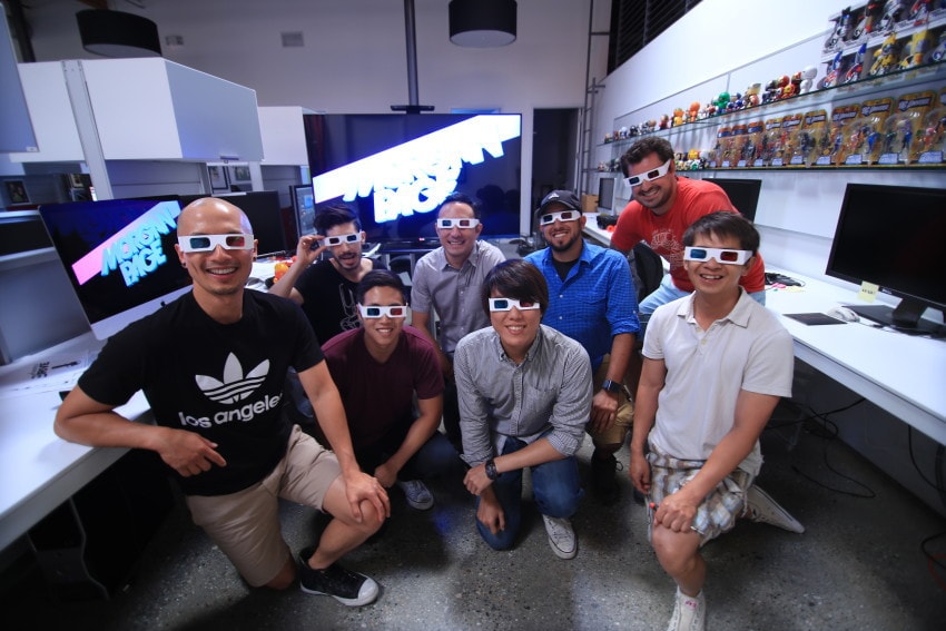 Group shot behind the scenes for "Morgan Page Presents: MPP3d Concert Experience"