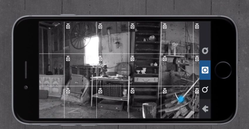 Tapping a video plays a POV clip for that area of the room