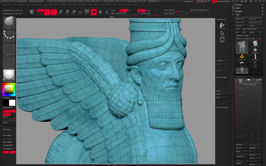 Sculpting in ZBrush